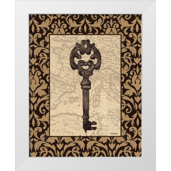 Williams, Todd 12x14 White Modern Wood Framed Museum Art Print Titled - Old World Key I