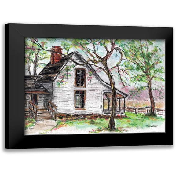 Williams, Todd 14x12 Black Modern Framed Museum Art Print Titled - Spring Farmhouse