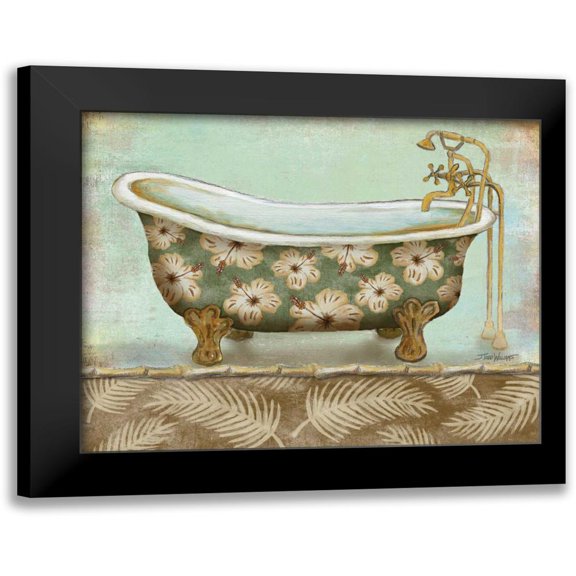 Williams, Todd 14x12 Black Modern Framed Museum Art Print Titled - Tropical Bath II