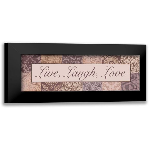 Williams, Todd 14x7 Black Modern Framed Museum Art Print Titled - Live - Laugh - Love