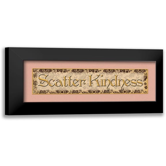 Williams, Todd 14x7 Black Modern Framed Museum Art Print Titled - Scatter Kindness