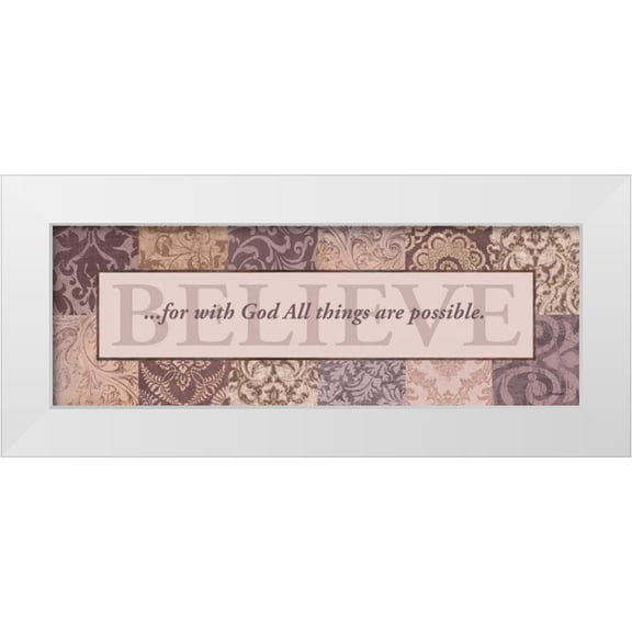 Williams, Todd 14x7 White Modern Wood Framed Museum Art Print Titled - Believe