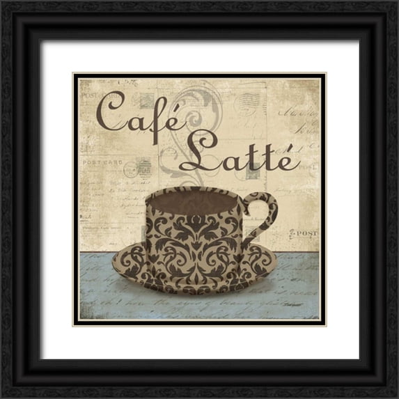 Williams, Todd 15x15 Black Ornate Wood Framed with Double Matting Museum Art Print Titled - Cafe Latte
