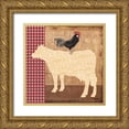 thumbnail image 1 of Williams, Todd 15x15 Gold Ornate Wood Framed with Double Matting Museum Art Print Titled - Cow, 1 of 4