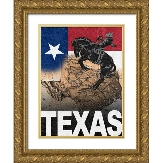 Williams, Todd 15x18 Gold Ornate Wood Framed with Double Matting Museum Art Print Titled - Texas