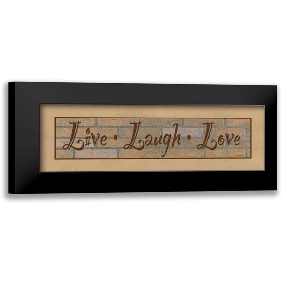 Williams, Todd 18x9 Black Modern Framed Museum Art Print Titled - Live Laugh Love
