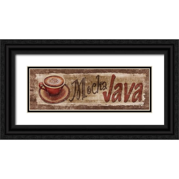 Williams, Todd 18x9 Black Ornate Wood Framed with Double Matting Museum Art Print Titled - Mocha Java