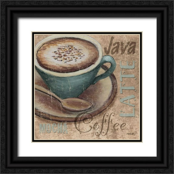 Williams, Todd 20x20 Black Ornate Wood Framed with Double Matting Museum Art Print Titled - Blue Specialty Coffee I