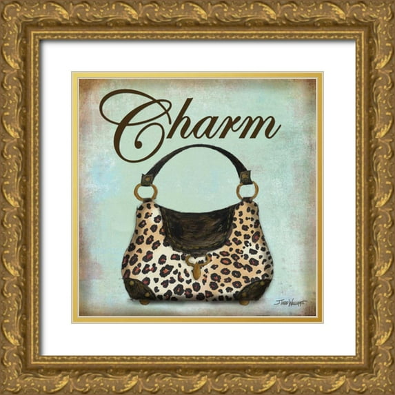 Williams, Todd 20x20 Gold Ornate Wood Framed with Double Matting Museum Art Print Titled - Leopard Purse
