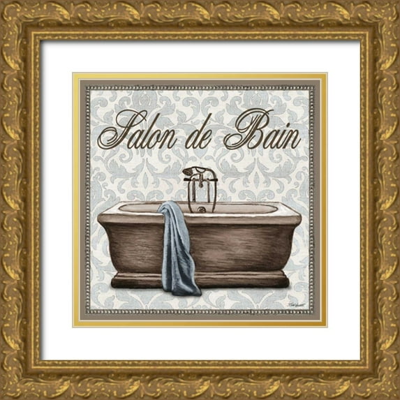 Williams, Todd 20x20 Gold Ornate Wood Framed with Double Matting Museum Art Print Titled - Salon de Bain Square