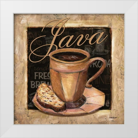 Williams, Todd 20x20 White Modern Wood Framed Museum Art Print Titled - Java