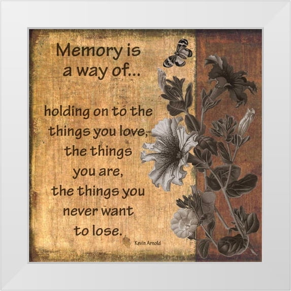 Williams, Todd 20x20 White Modern Wood Framed Museum Art Print Titled - Memory