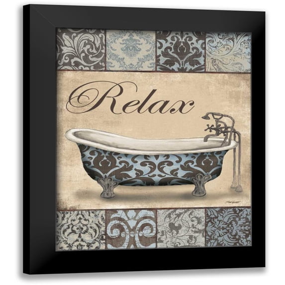 Williams, Todd 20x24 Black Modern Framed Museum Art Print Titled - Relax Bath