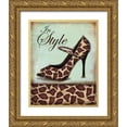 thumbnail image 1 of Williams, Todd 20x24 Gold Ornate Wood Framed with Double Matting Museum Art Print Titled - Giraffe Shoe, 1 of 4