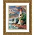 thumbnail image 1 of Williams, Todd 25x32 Gold Ornate Wood Framed with Double Matting Museum Art Print Titled - Shoreline Lighthouse, 1 of 4
