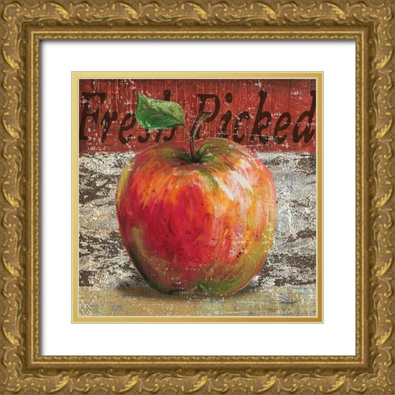 Williams, Todd 26x26 Gold Ornate Wood Framed with Double Matting Museum Art Print Titled - Fresh Picked Apple