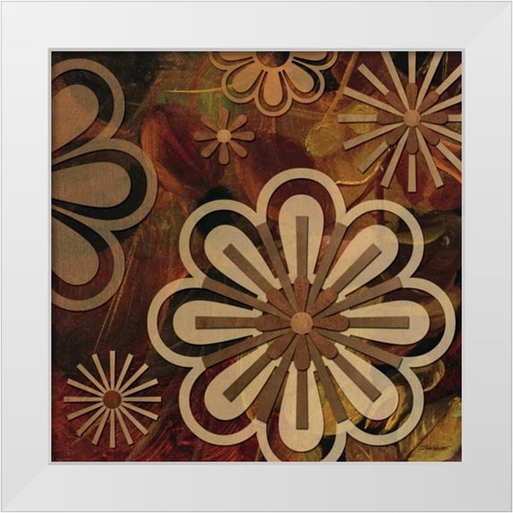 Williams, Todd 26x26 White Modern Wood Framed Museum Art Print Titled - Floral Abstract II
