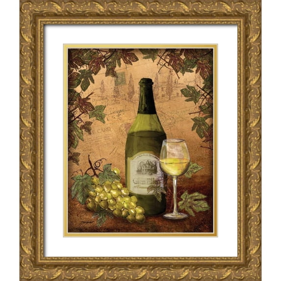 Williams, Todd 26x32 Gold Ornate Wood Framed with Double Matting Museum Art Print Titled - White Wine