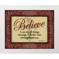 thumbnail image 1 of Williams, Todd 32x26 White Modern Wood Framed Museum Art Print Titled - Red and Gold Believe, 1 of 4