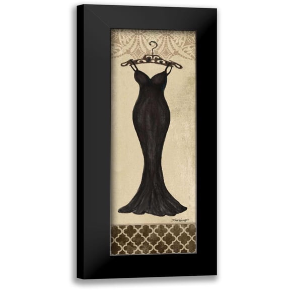 Williams, Todd 7x14 Black Modern Framed Museum Art Print Titled - Black Fashion Dress II