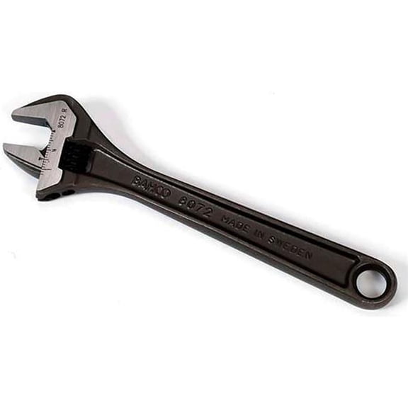 Williams Tools B3193012 Bahco 80- S Adjustable Wrench with Phosphate - 8 in. Long - Black