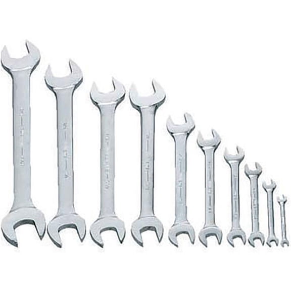 Williams Tools B3193406 Open End Wrench Set - Chrome - 10 Piece