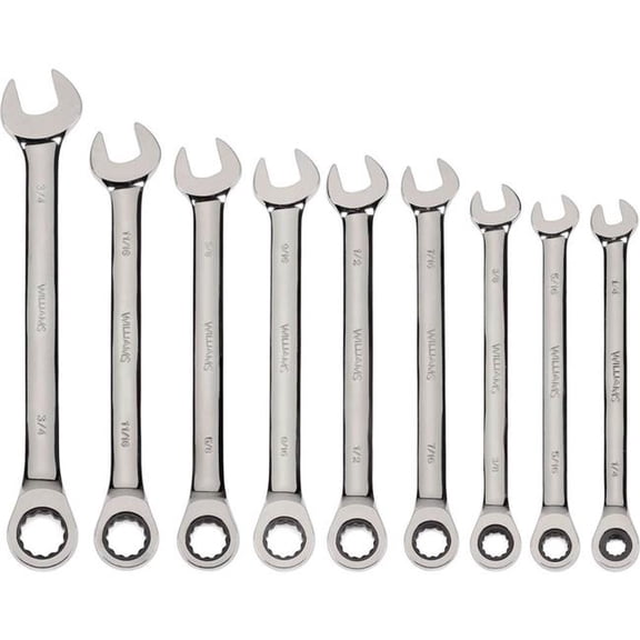 Williams Tools B3193597 1.125 in. 12-Point Combination Ratcheting Wrench - Chrome
