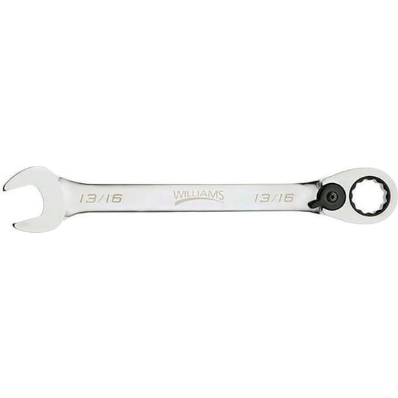 Williams Tools B3193629 0.75 in. 12-Point Reversible Ratcheting Combination Wrench - Chrome