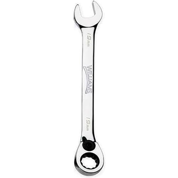 Williams Tools B3193767 24 mm 12-Point Reversible Ratcheting Combination Wrench - Chrome