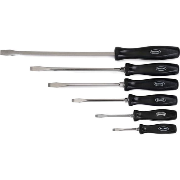 Williams Tools B3193915 Endurogrip Keystone Slotted Screwdriver Set - Round Shank - 6 Piece
