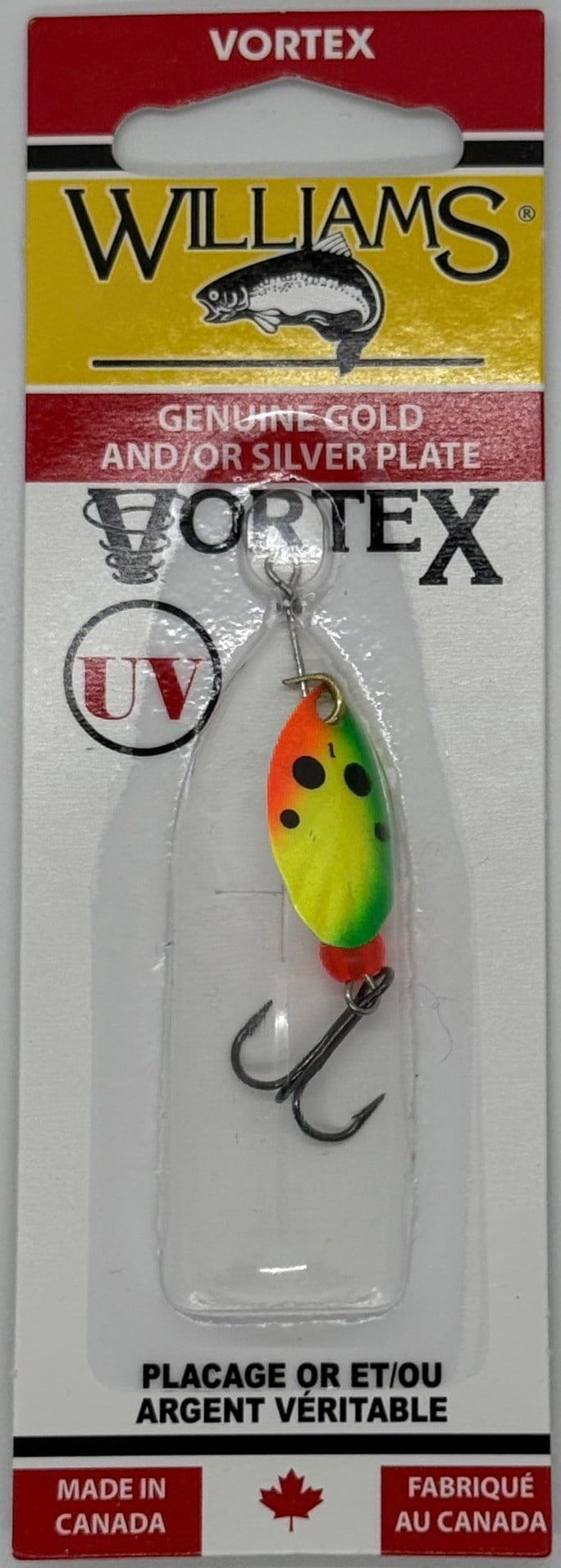 Williams VorteX Spinner Size1 1/8oz Firetiger on Silver