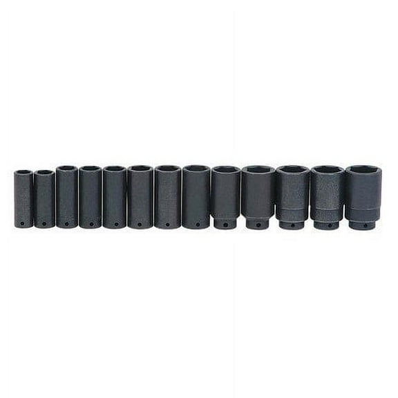 Williams WS-14-19RC 19-Piece 1/2-Inch Drive Deep 6 Point Impact Socket Set