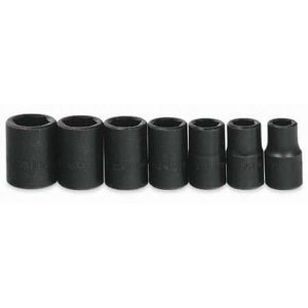 Williams WS-4-7RC 7-Piece 1/2-Inch Drive Shallow 6 Point Impact Socket Set