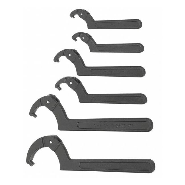 Williams WS-476 6-Piece Adjustable Pin Spanner Wrench Set