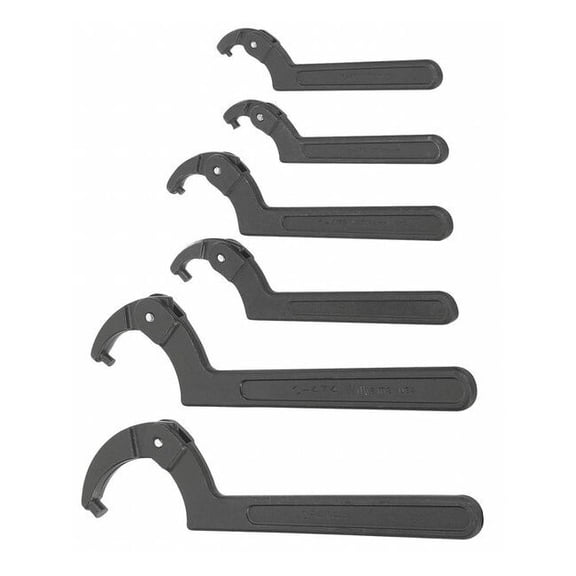 Williams WS-476 6-Piece Adjustable Pin Spanner Wrench Set