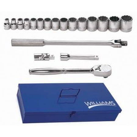 Williams WSS-19F 19-Piece 1/2-Inch Drive Socket and Drive Tool Set