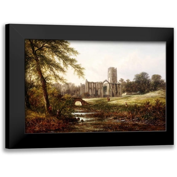 Williams, Walter 14x11 Black Modern Framed Museum Art Print Titled - Rievaulx Abbey