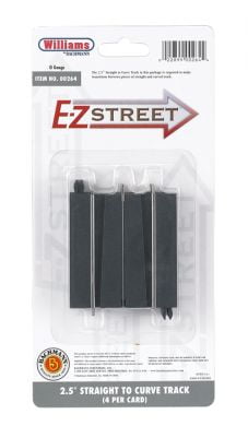 BACHMANN TRAINS Williams 00264 2.5" Straight To Curve E-Z Street Track (4 pcs)