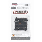 Bachmann 00268 O Scale E Z Street 90 Degree Crossover Track 1 Per Card