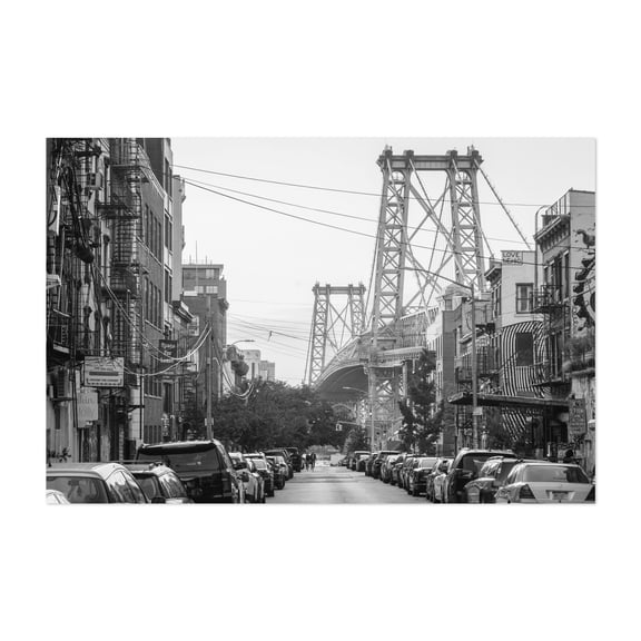 Williamsburg Bridge 01 B&W - Brooklyn New York Photography Unframed Wall Art Print 5 x 7 inches