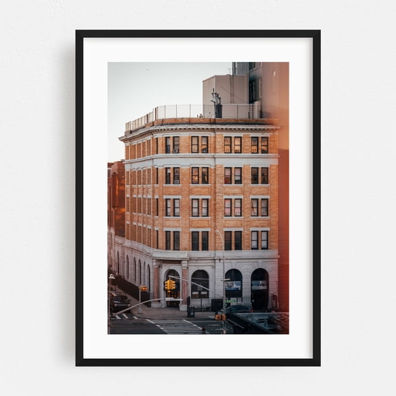 From Williamsburg Bridge 01 - Manhattan New York Photography Architecture City Street Photography Vintage Cityscape Black Framed Wall Art Print 5 x 7 inches