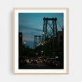 thumbnail image 1 of The Williamsburg Bridge - Brooklyn New York Photography Bridge City Nightlife Street Photography Architecture Car Skyline Oak Framed Wall Art Print 9 x 12 inches, 1 of 12