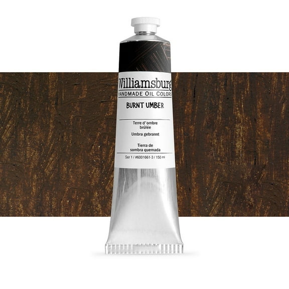 Williamsburg Handmade Oil Color, 150ml, Burnt Umber