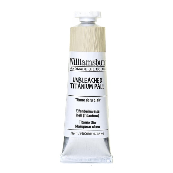 Williamsburg Handmade Oil Paint - Unbleached Titanium Pale, 37 ml tube