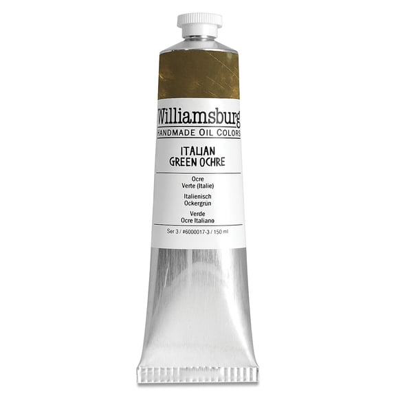 Williamsburg Handmade Oil Paint - Italian Green Ochre, 150 ml tube