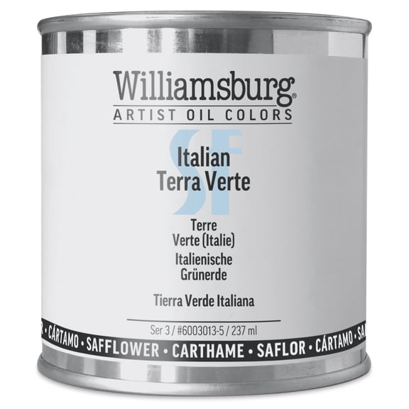 Williamsburg Handmade Safflower Oil Color - Italian Terra Verte, 8 oz can