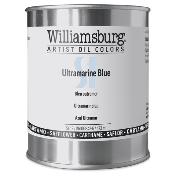 Williamsburg Handmade Safflower Oil Color - Ultramarine Blue, 16 oz can