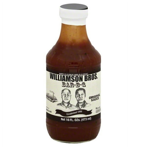 Williamson Bros. Original Bar-B-Q Sauce, Gluten Free, 16 fl oz Bottle