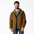 thumbnail image 1 of Williamson Dickie Manufacturing 132397 Men Sherpa-Lined Duck Hooded Jacket, Brown - Large, 1 of 1