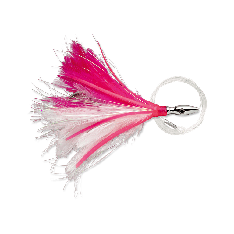 Williamson Flash Feather Rigged Trolling Lure, 4, Pink/White